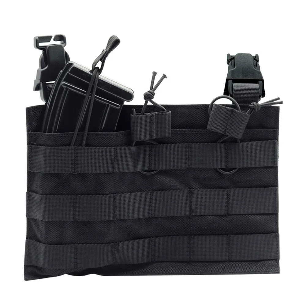 VULPO Chaleco táctico Molle con plaque frontal desmontable y triple cargador - imagen 4