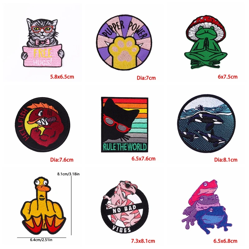 Parches bordados termoadhesivos de animales para ropa - imagen 3