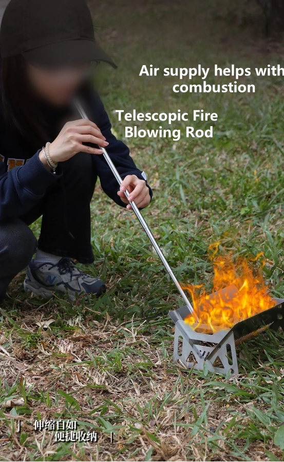 Tubería de fuego extensible para acampar
