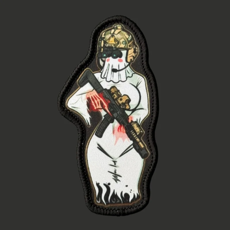 Parche táctico Ghost Girl velcro gancho y bucle para mochila - imagen 4