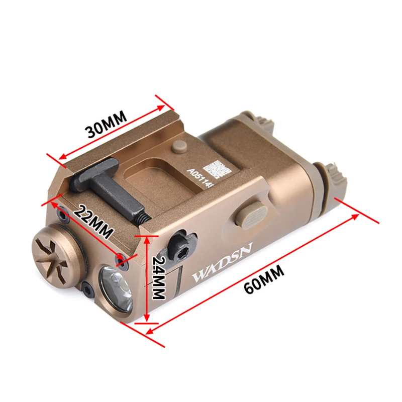 WADSN linterna táctica XC1 riel Picatinny para pistola airsoft - imagen 4