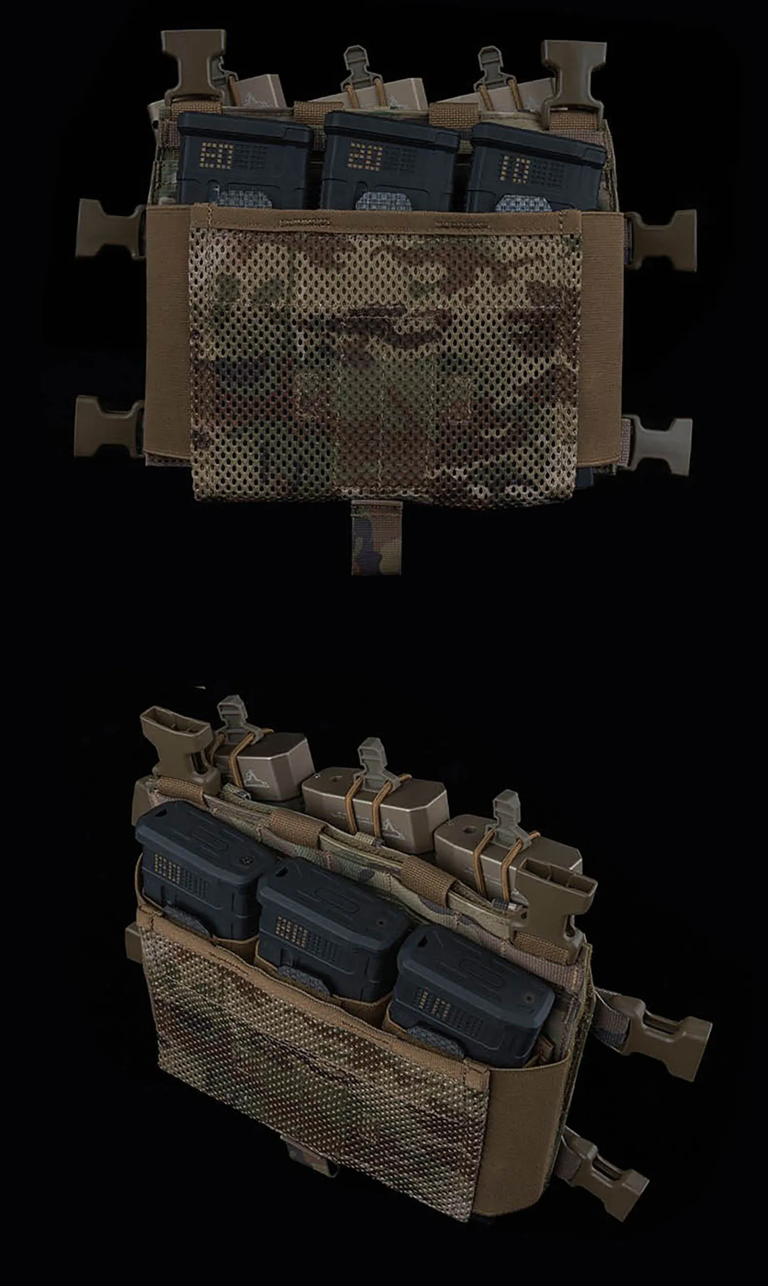 Vista general del chest rig táctico