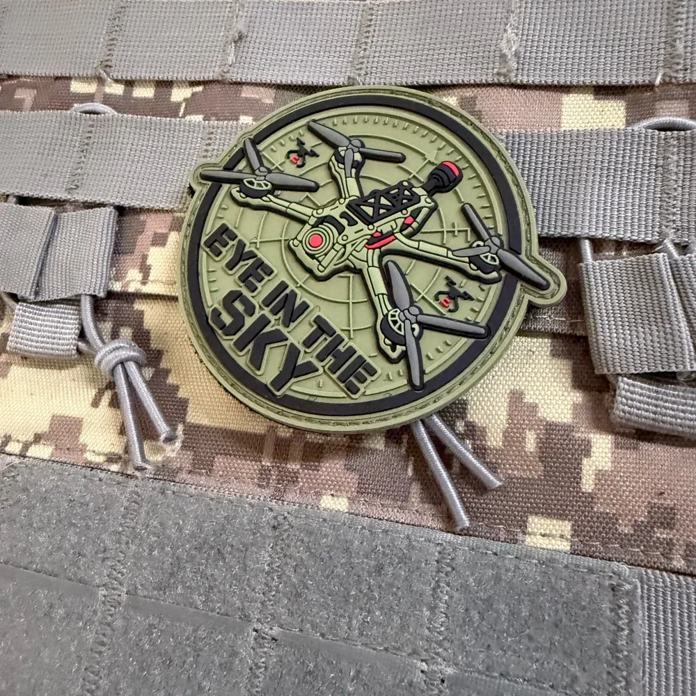 Parche táctico PVC Ojo en el Cielo con gancho y bucle para FPV - imagen 3