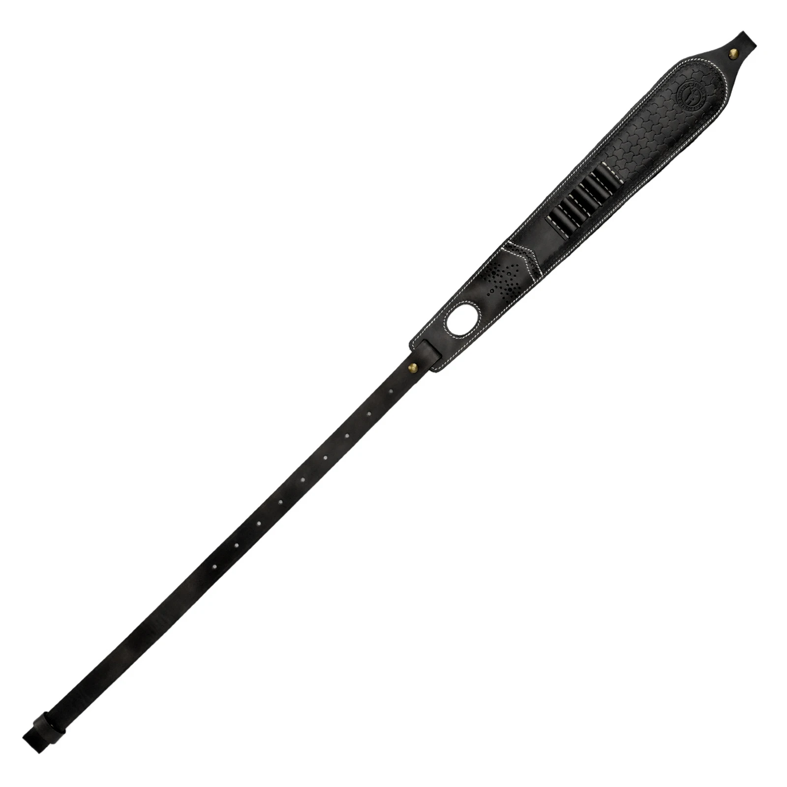 Tourbon Correa de rifle táctica de cuero con anillas giratorias - imagen 3