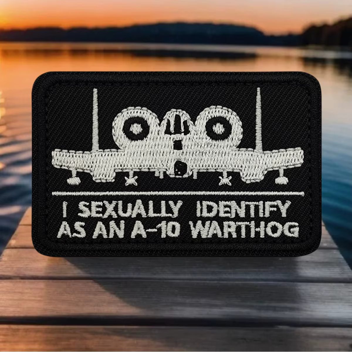 Parche táctico bordado A-10 Warthog con gancho y bucle