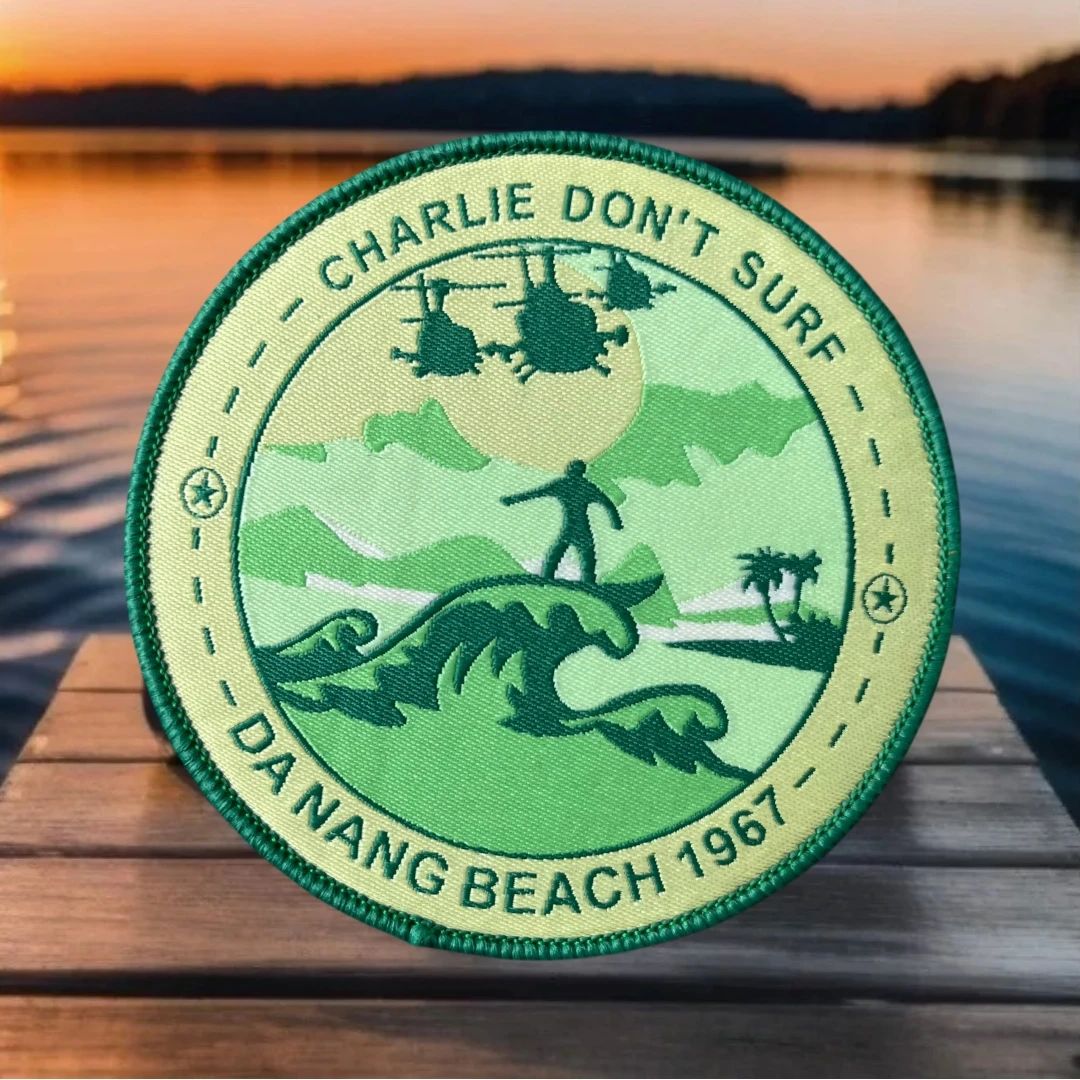 Parche táctico tejido Vietnam Charlie Don't Surf para equipamiento - imagen 4