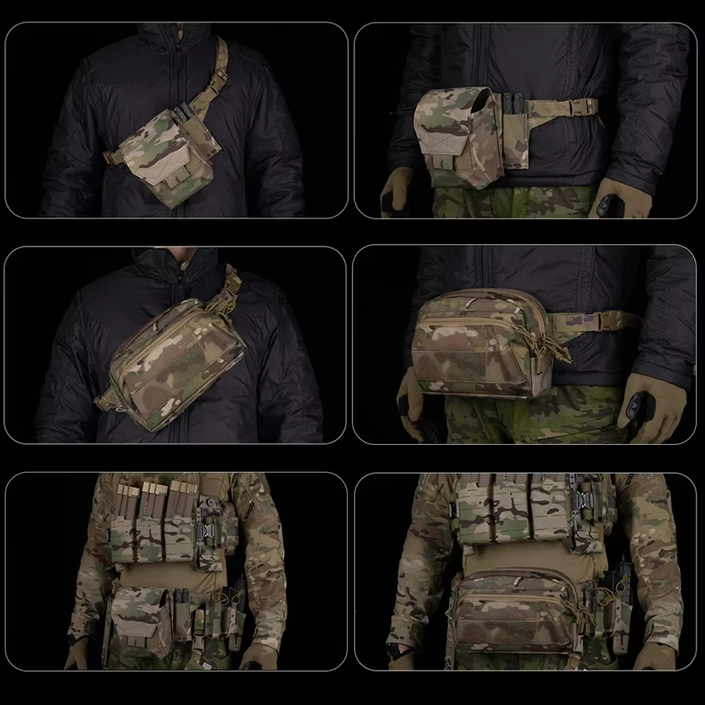 Panel adaptador subcarga SLAP MOLLE ancho con ranuras riñonera táctica - imagen 4
