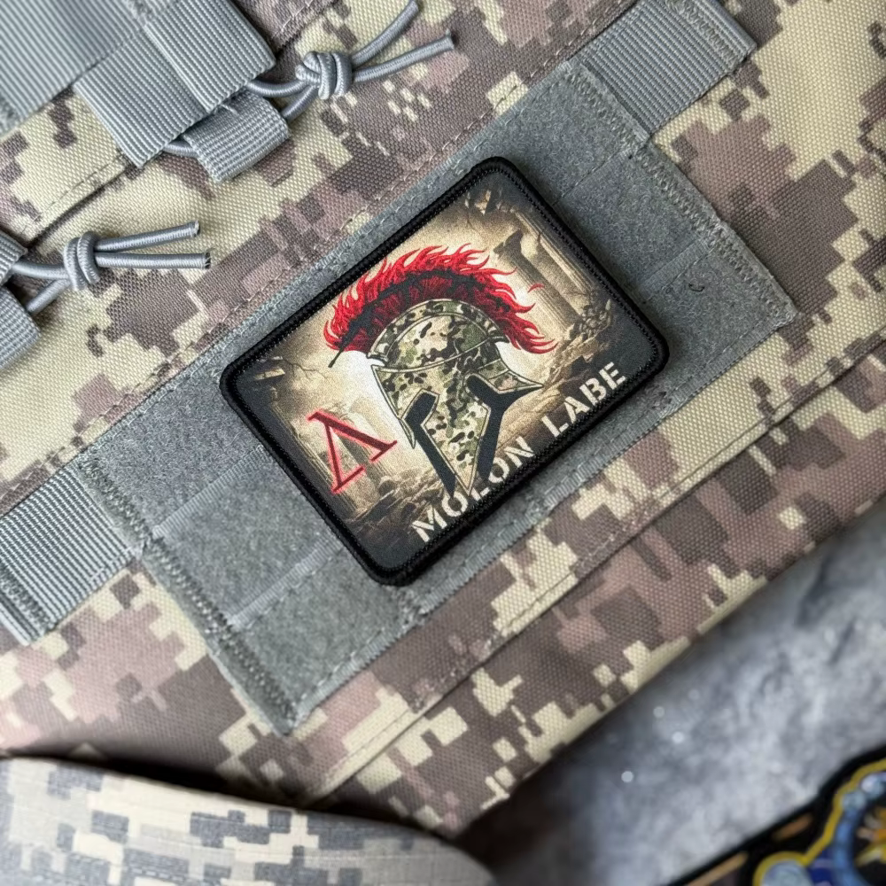 Parche táctico Spartan camuflaje para casco y chaleco gancho-bucle - imagen 5