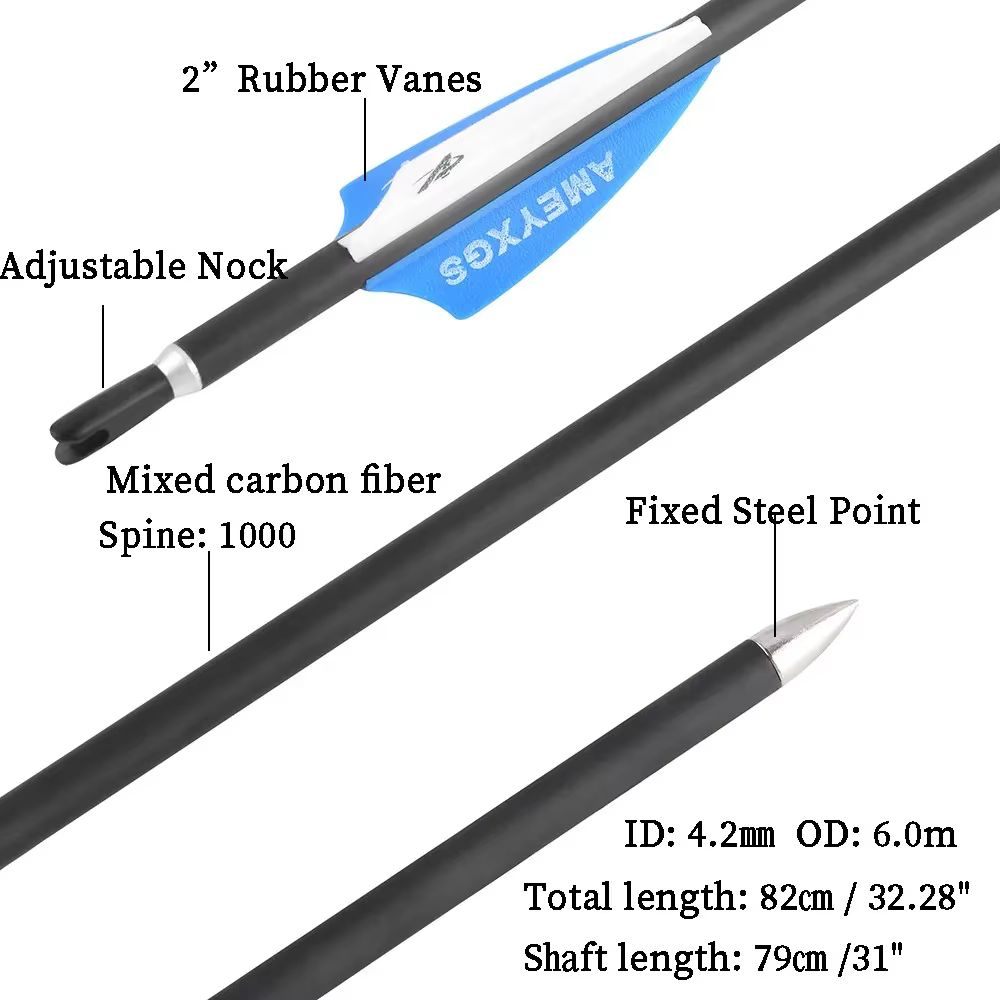 Flechas de carbono mixtas para caza y arco compuesto y recurvo - imagen 2