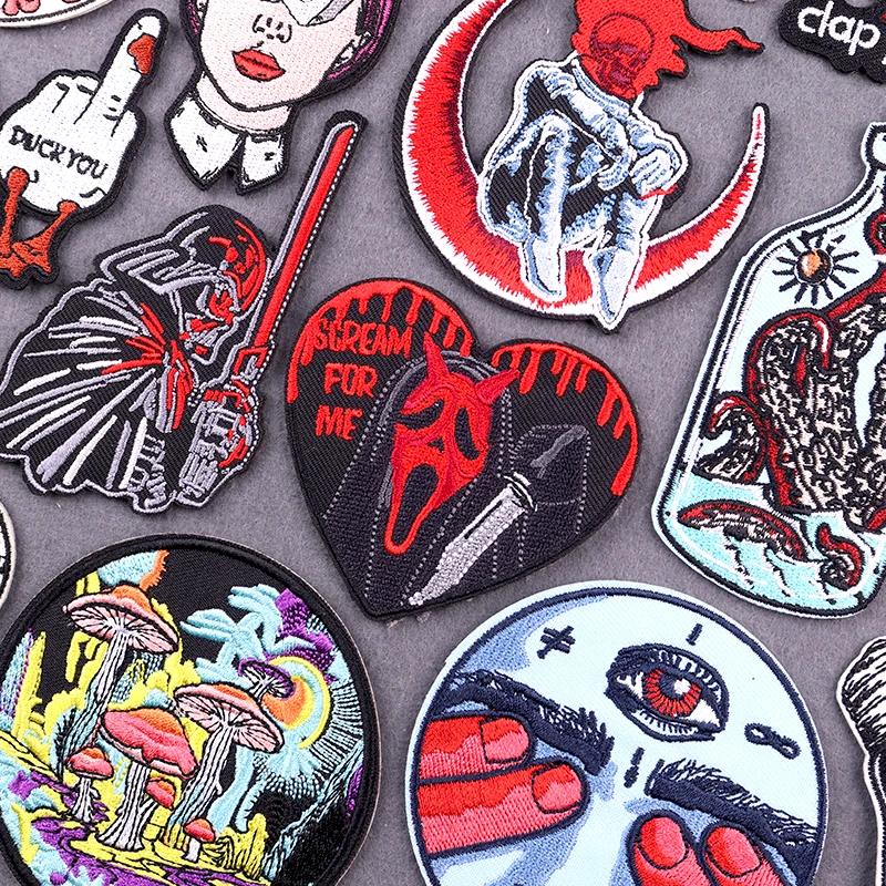 Parche bordado Punk Grim Reaper frontal