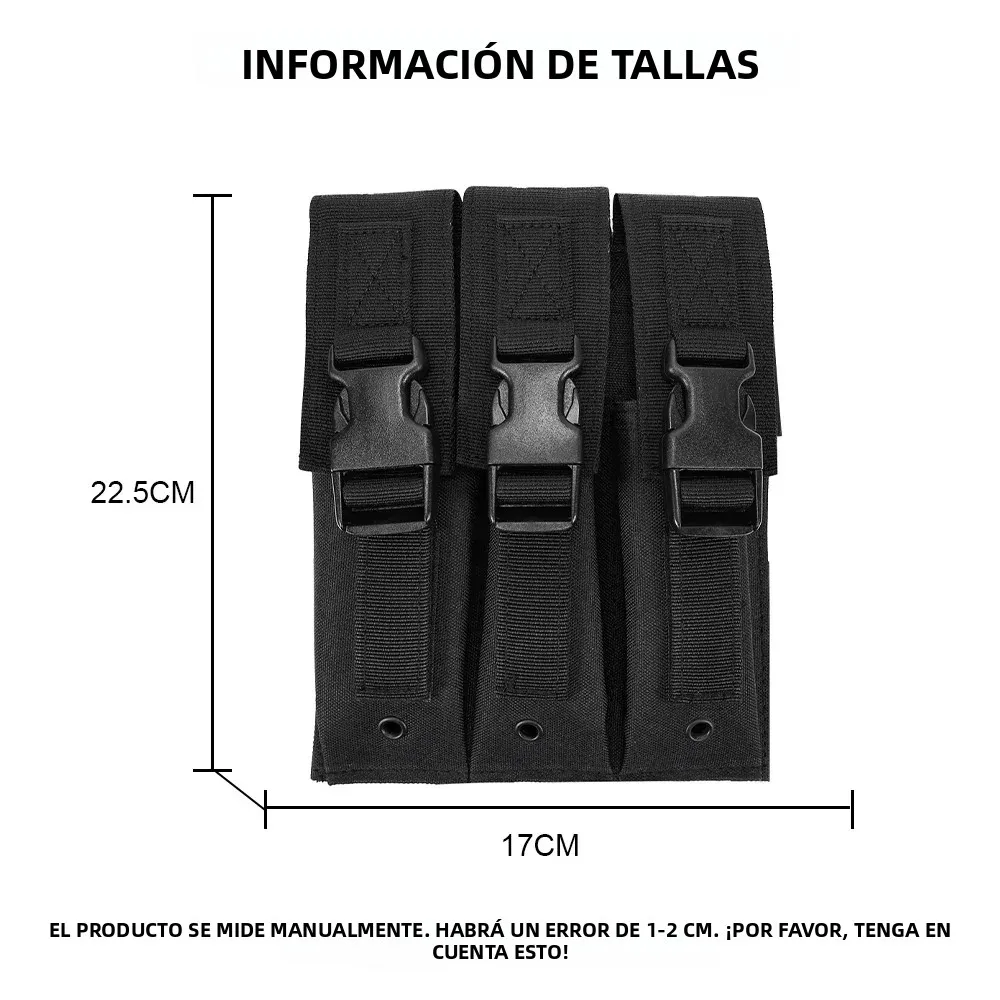 SINAIRSOFT Portacargador táctico airsoft MOLLE MP5 negro rápido - imagen 3