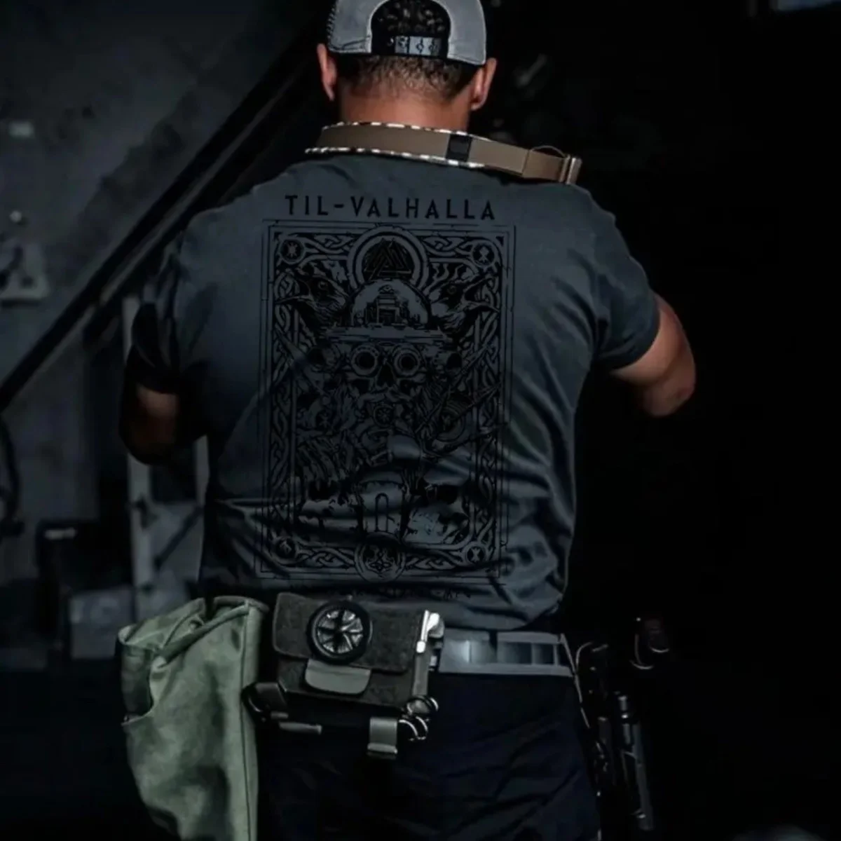 American Tough Man Camiseta táctica manga corta mitología nórdica - imagen 5