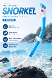 JSJM tubo de snorkel para buceo en seco con válvula antiflojo