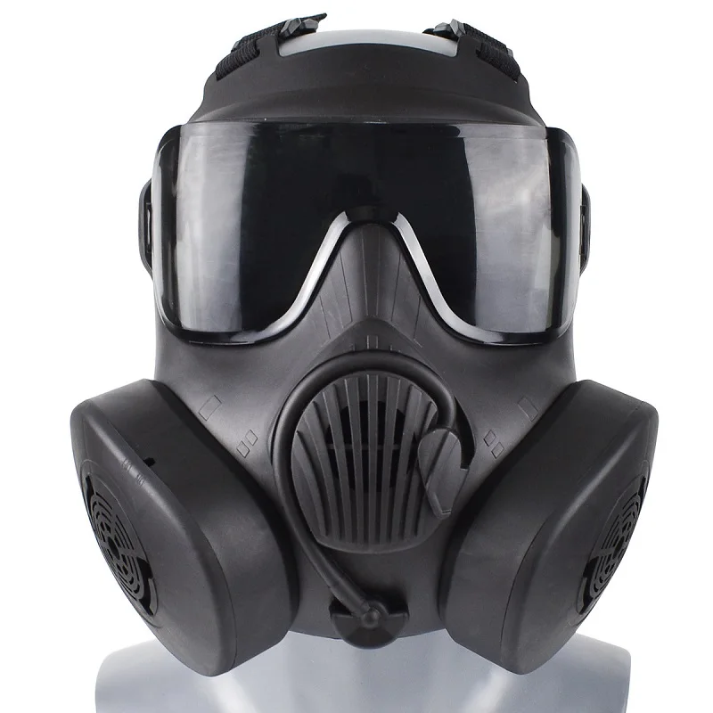 Máscara táctica full face con ventilador y filtros airsoft - imagen 3
