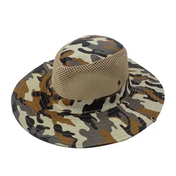 Sombrero camuflaje transpirable ala ancha para caza