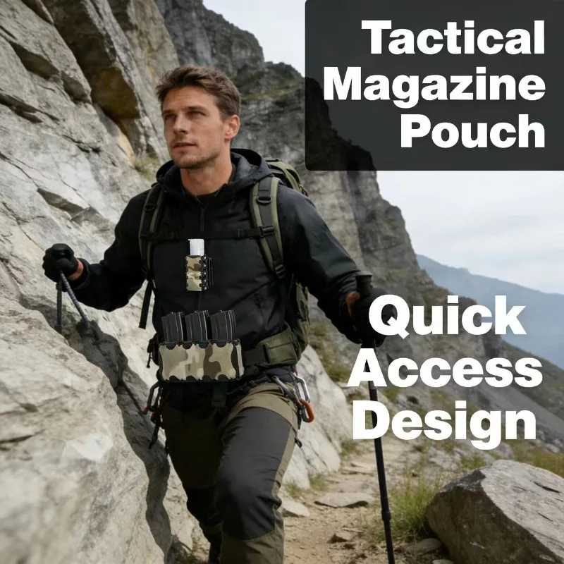 Bolsa táctica para cargadores MOLLE Airsoft, caza y tiro riñonera