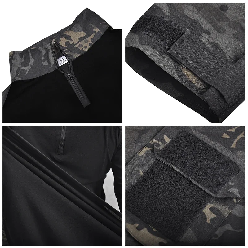 HAN WILD camisa de combate camuflaje manga larga algodón - imagen 5