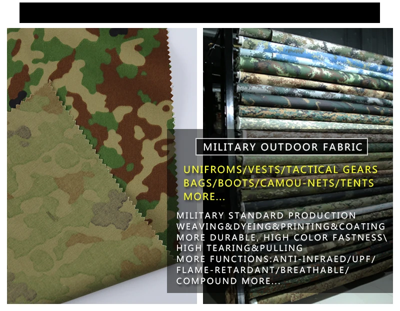 Tela NYCO 50/50 rip-stop camuflaje tipo 2 del JGSDF