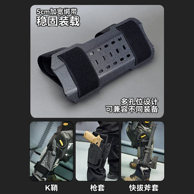 Cubierta táctica para pierna con placa fija, funda EDC exterior - imagen 2