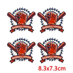 Parche bordado termoadhesivo béisbol con logo deportivo para ropa