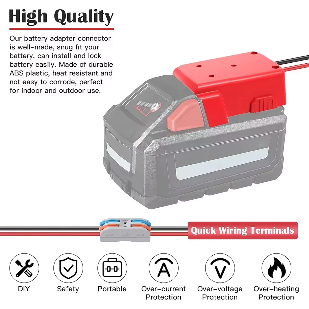 Adaptador de batería Li-ion para Makita Dewalt Milwaukee casero