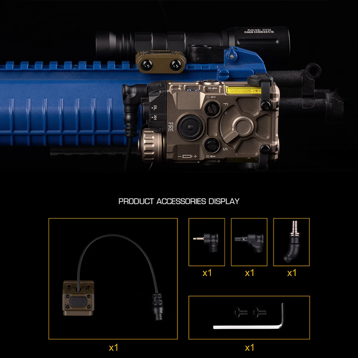 Interruptor táctico Mteal lateral remoto para linterna Airsoft - imagen 5