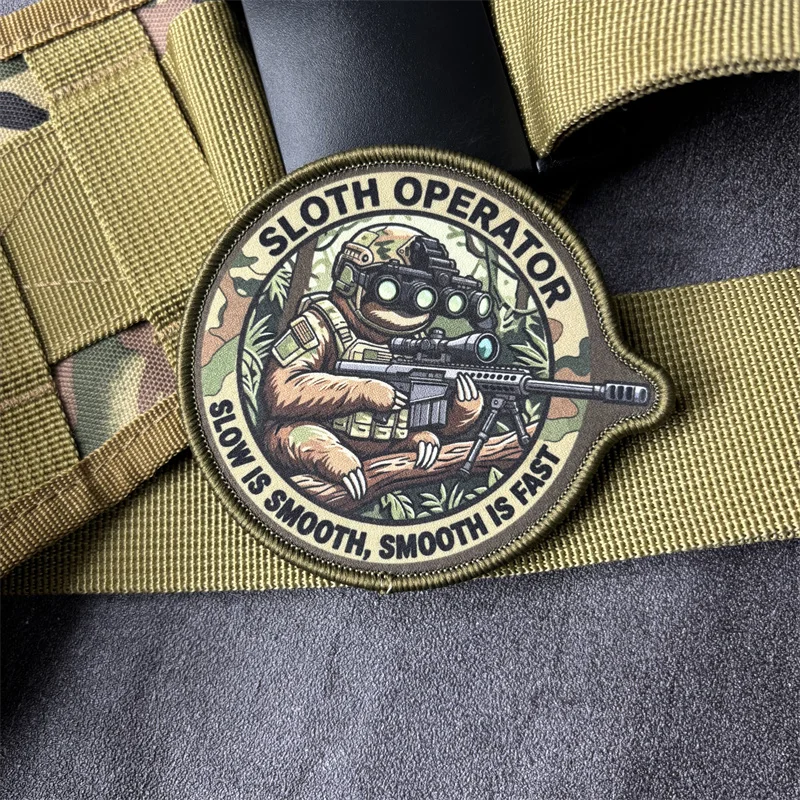 Parche táctico SLOTH OPERATOR con velcro para uniforme y mochila - imagen 2