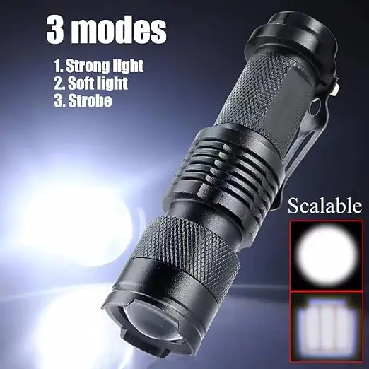 BOOIU Linterna táctica LED para casco con soporte y estroboscópica - imagen 2