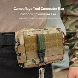 Bolsa táctica MOLLE EDC de nailon para parches con panel utilitario