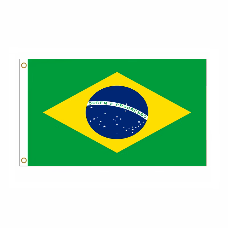 Bandera nacional de Brasil 90x150cm visualización