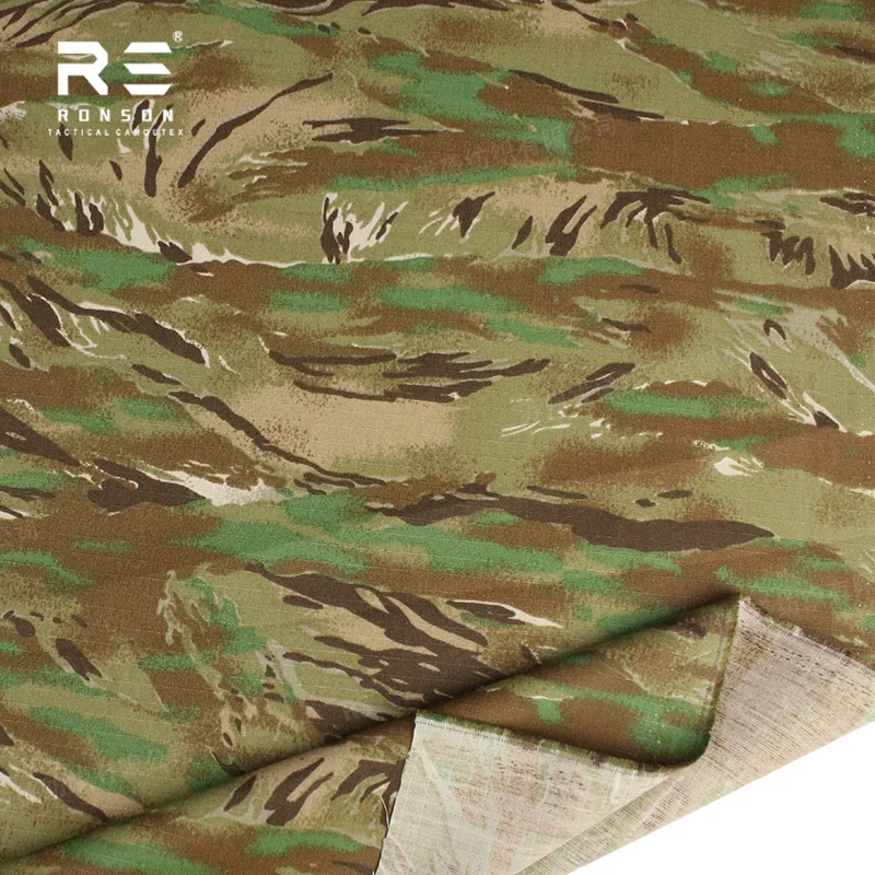Tela táctica ripstop camuflaje multiterreno rayas de tigre uniformes - imagen 5