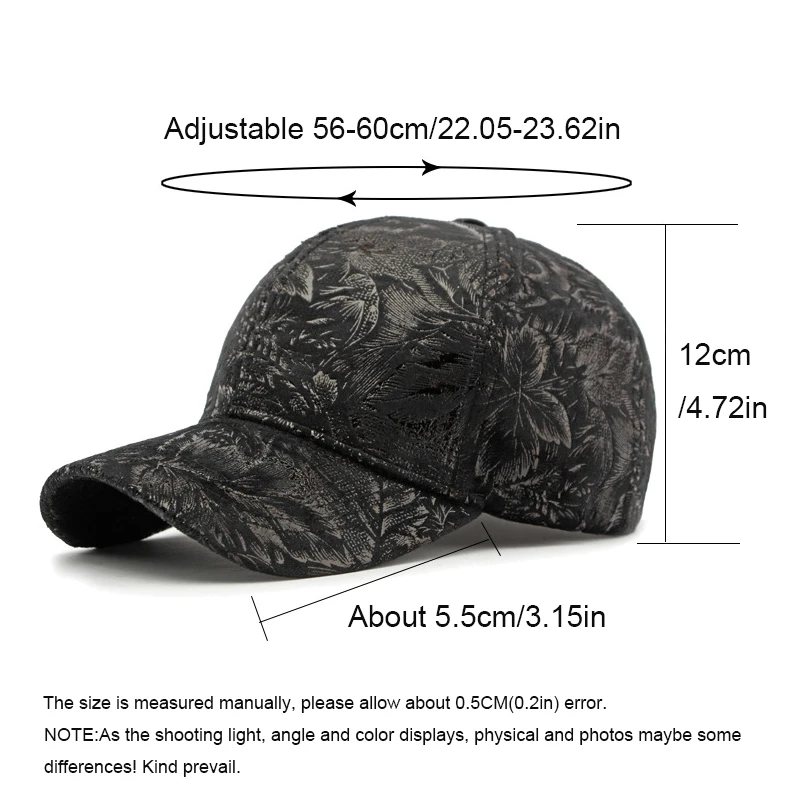 Gorra de béisbol hojas tropicales para protección solar y viaje - imagen 3