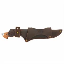 Tourbon Funda de cuchillo de cuero grueso para camping y cinturón