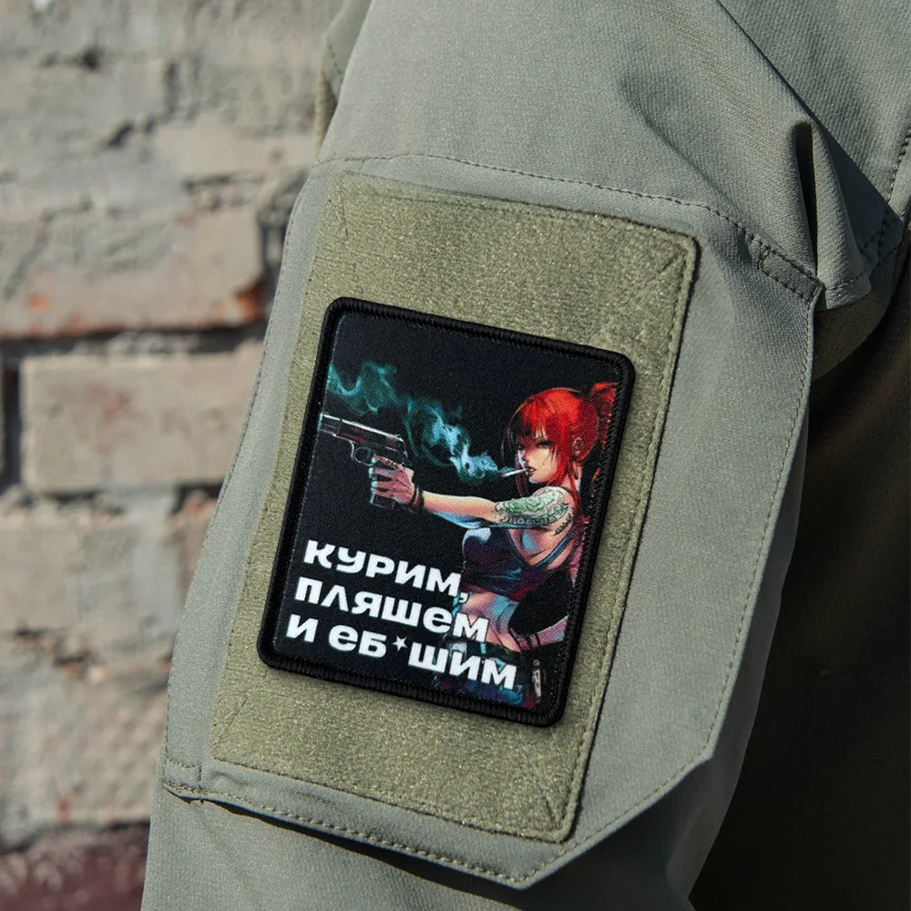 Parche táctico morale anime con velcro para mochila - imagen 2