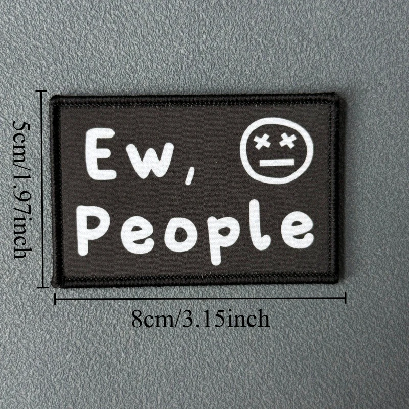 Parche de moral táctico con diseño de personas y velcro - imagen 5