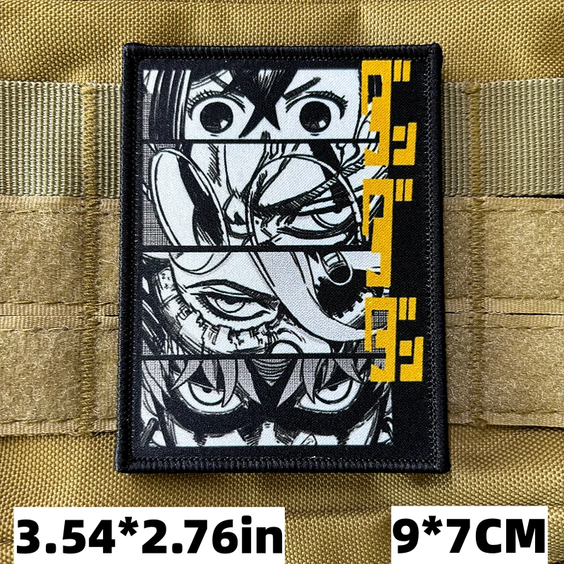 Parche táctico anime japonés Ojos con velcro para mochila