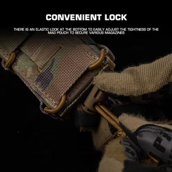 Bolsa táctica para revista de pistola 9mm con fijación MOLLE duradera