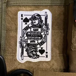 Parche militar King of Spades - morale con velcro para ropa y mochila