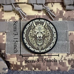 Norse Myth parche táctico Lobo Fenrir bordado con velcro