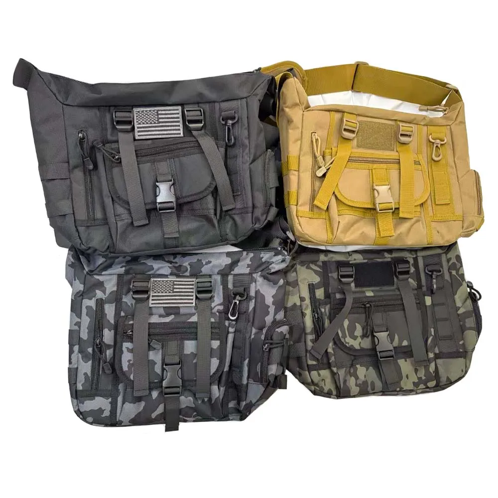 Bolso táctico bandolera impermeable A4 para portátil camuflaje - imagen 5