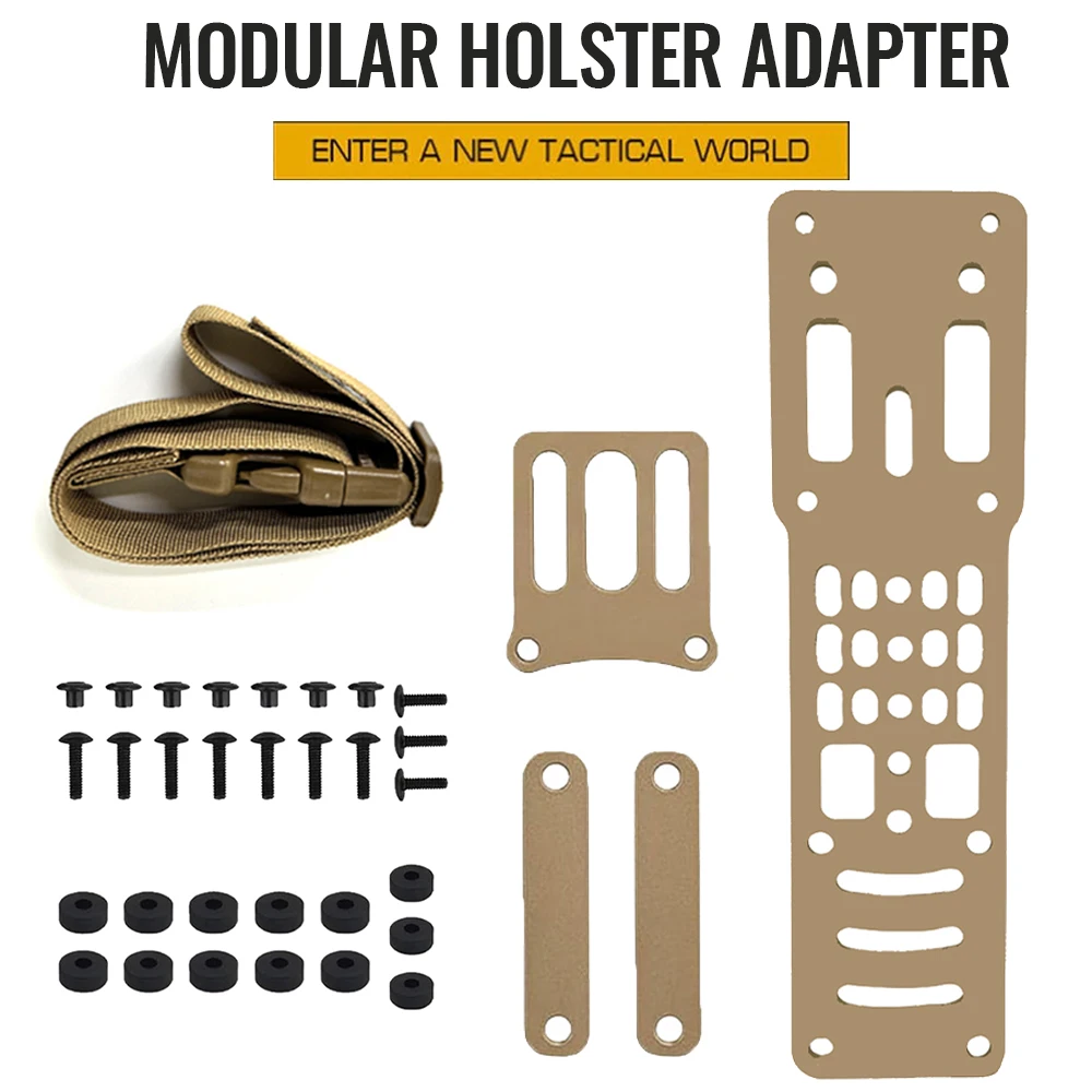 Soporte de pierna QLS modular metálico táctico para funda pistola - imagen 5