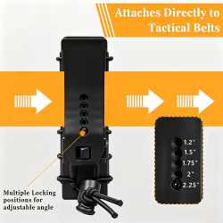 Porta porras 360° giratorio con clip MOLLE – Funda universal para bastón y spray