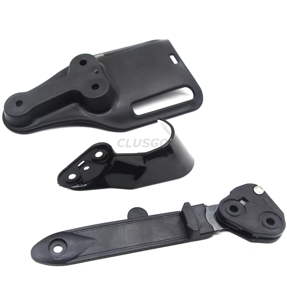 Funda táctica negra con hebilla de seguridad visible