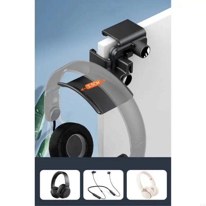 Soporte ajustable auriculares para escritorio con abrazadera - imagen 5