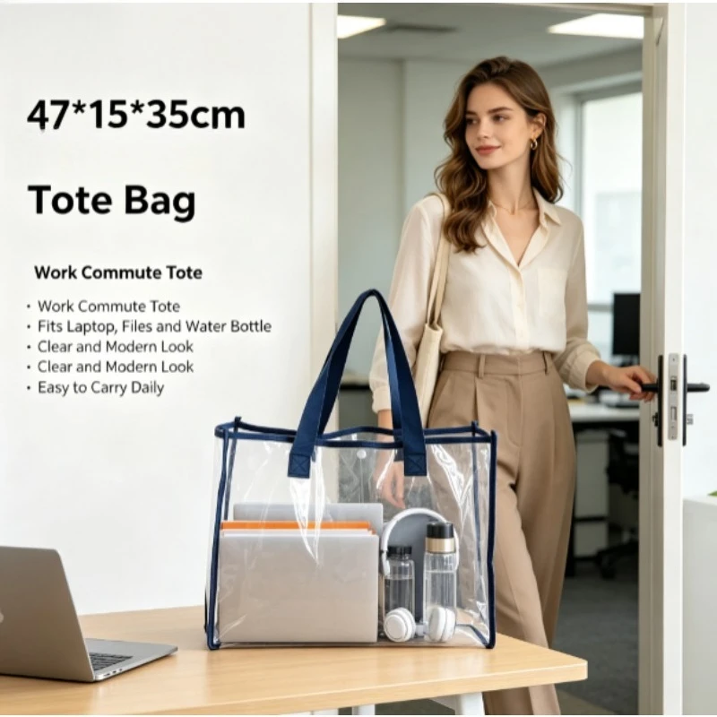 Bolsa estanca transparente PVC jelly impermeable gran capacidad - imagen 5