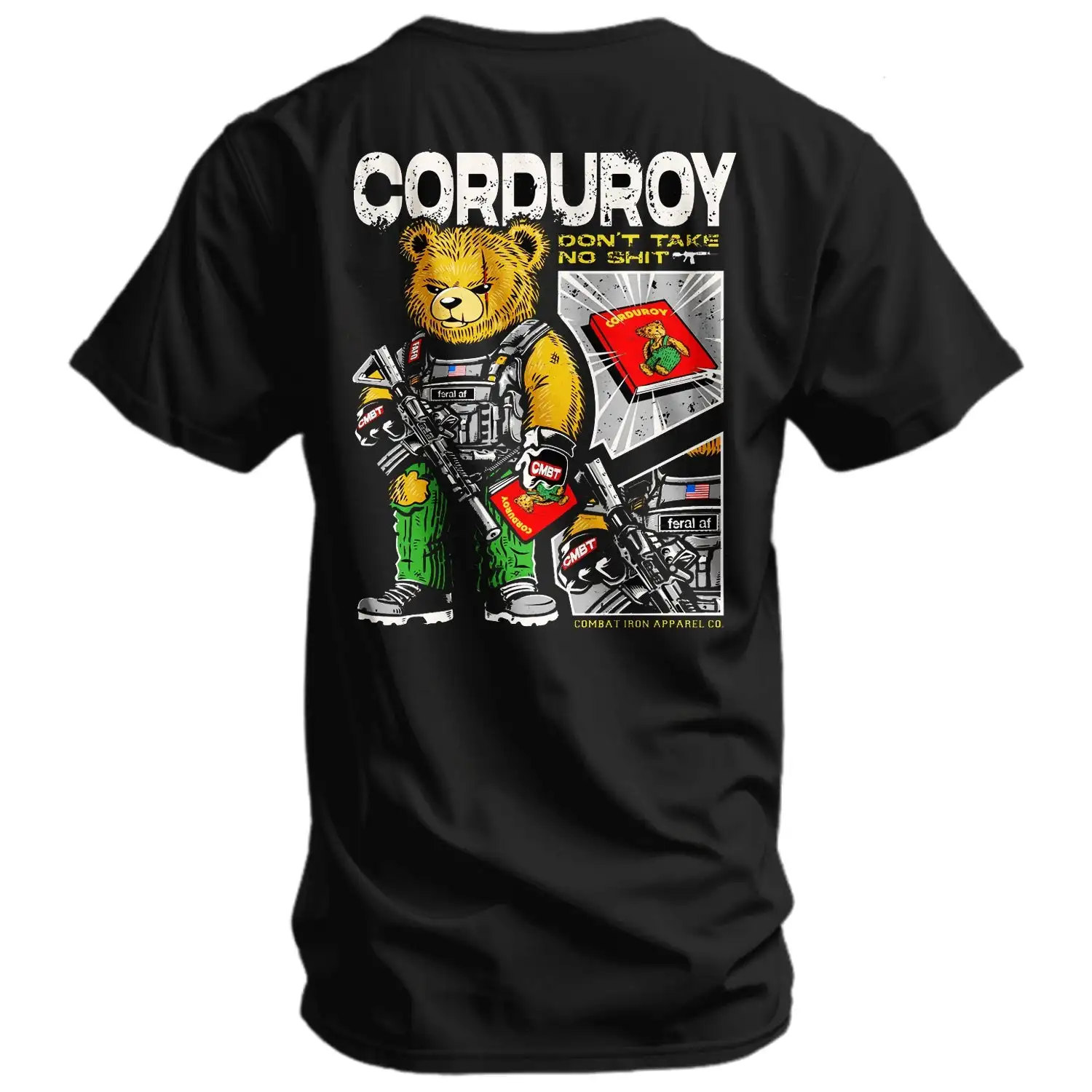 The Bear camiseta táctica hombre corduroy algodón estilo militar