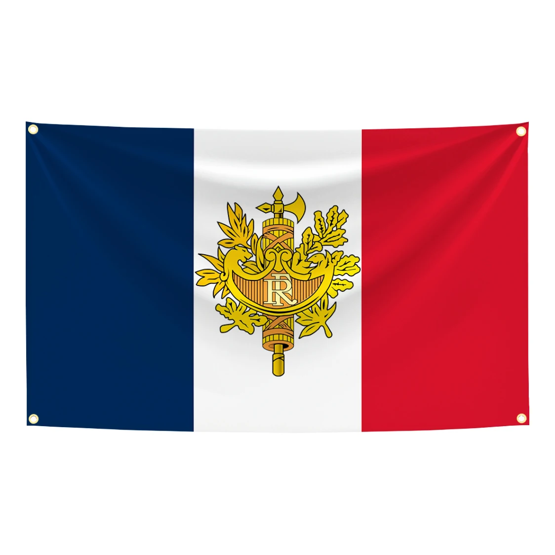 FLAGLAND Bandera francesa con escudo de la República en poliéster - imagen 5