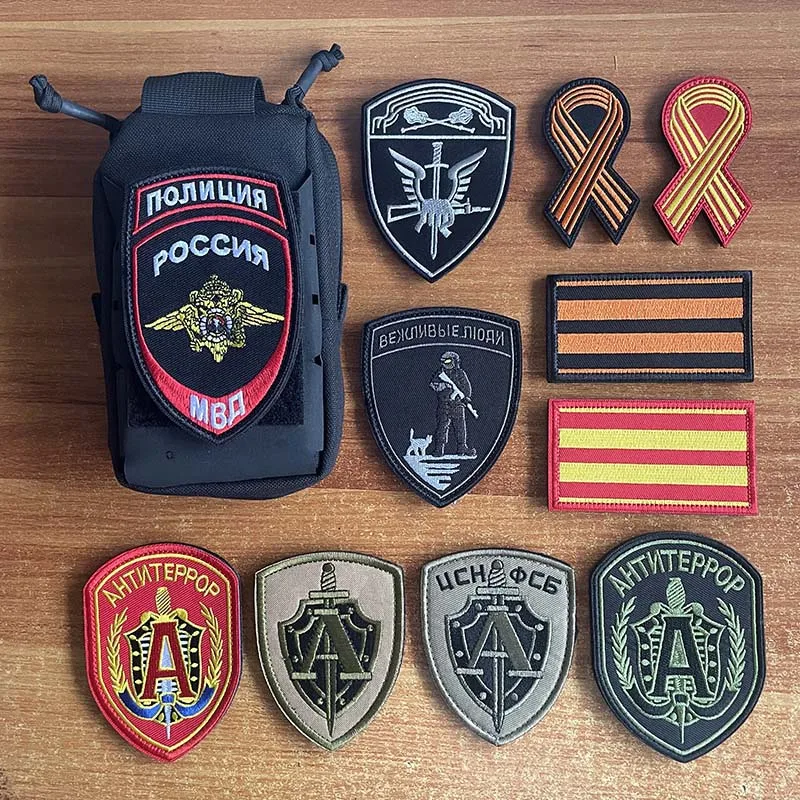 Parche bordado táctico emblema Alfa Bandera rusa para MOLLE - imagen 5