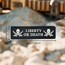 Parches tácticos PVC Jolly Roger Liberty or Death para ropa