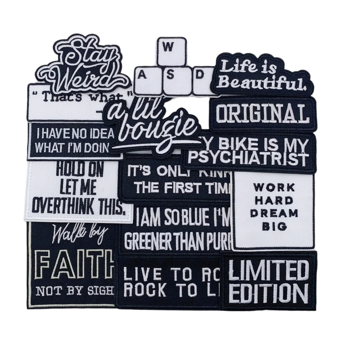 Parche bordado de letras inglesas retro para ropa y mochila - imagen 5